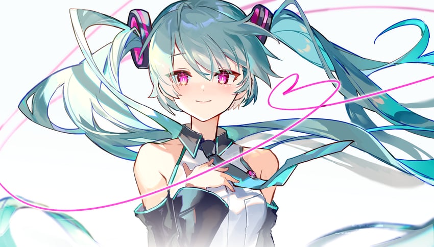 hatsune miku (vocaloid and 1 more) drawn by karasu_btk