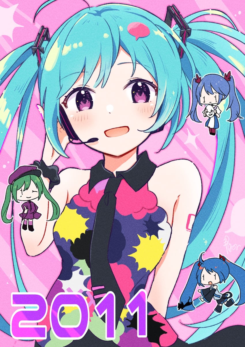hatsune miku (vocaloid and 5 more) drawn by aoiyui