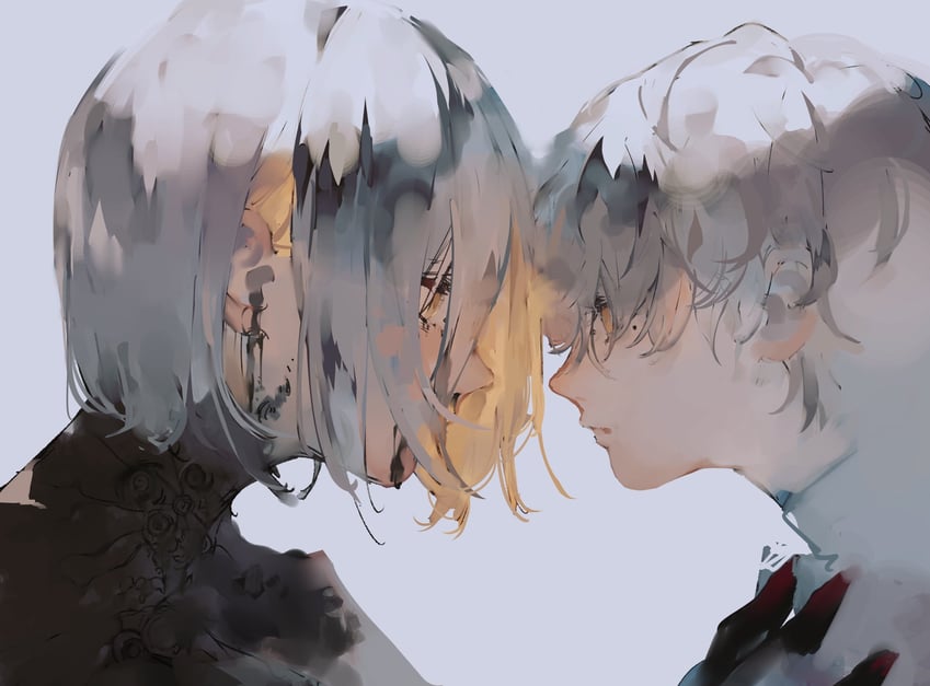 2b and 9s (nier and 1 more) drawn by syokuuuuuuuuumura