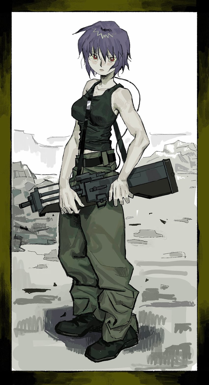 kusanagi motoko (ghost in the shell) drawn by northdiiiio