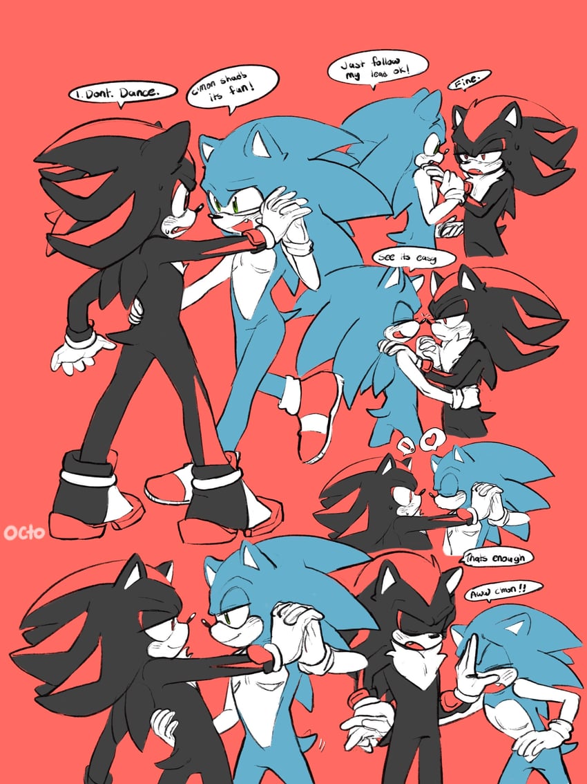 sonic the hedgehog and shadow the hedgehog (sonic) drawn by 3mia_hadi3