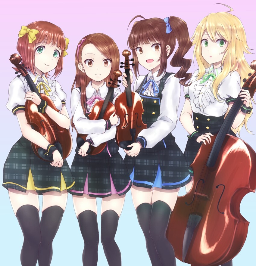 hoshii miki, amami haruka, minase iori, and yokoyama nao (idolmaster and 1 more) drawn by mogemoge00
