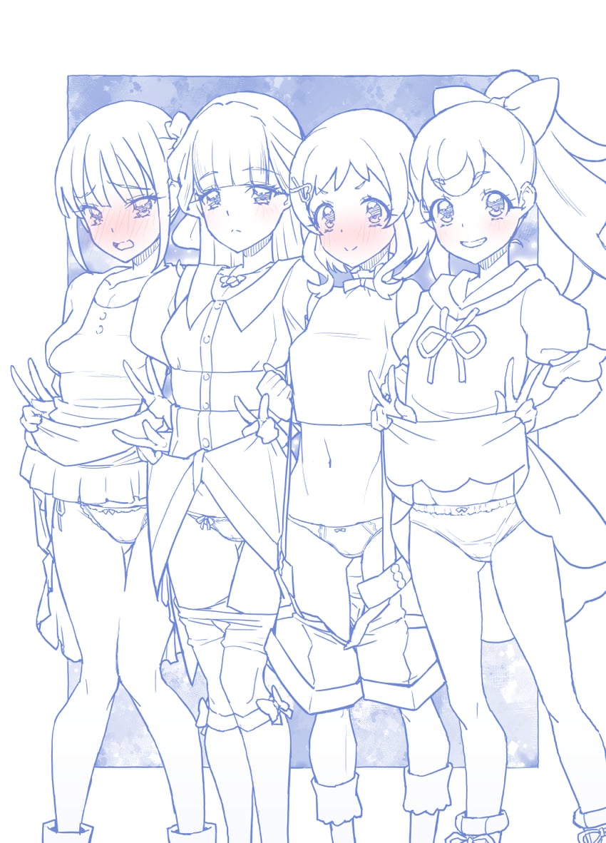 nekoyashiki yuki, inukai komugi, nekoyashiki mayu, and inukai iroha (precure and 1 more) drawn by miyagoe_yoshitsuki
