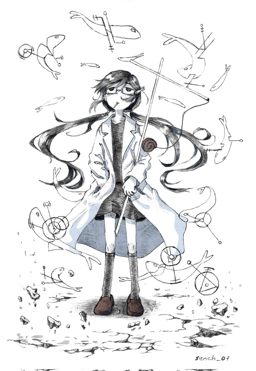 tsukishima shijima's sister (shimeji simulation) drawn by sench_07