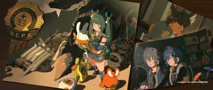 belle, wise, eous, qingyi, sharkboo, and 6 more (zenless zone zero) drawn by jue_qu_ling_di_yi_ke_ai_tu_bao