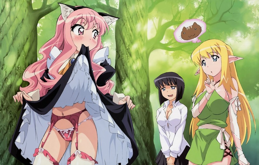 louise francoise le blanc de la valliere, tiffania westwood, and siesta (zero no tsukaima) drawn by fujii_masahiro