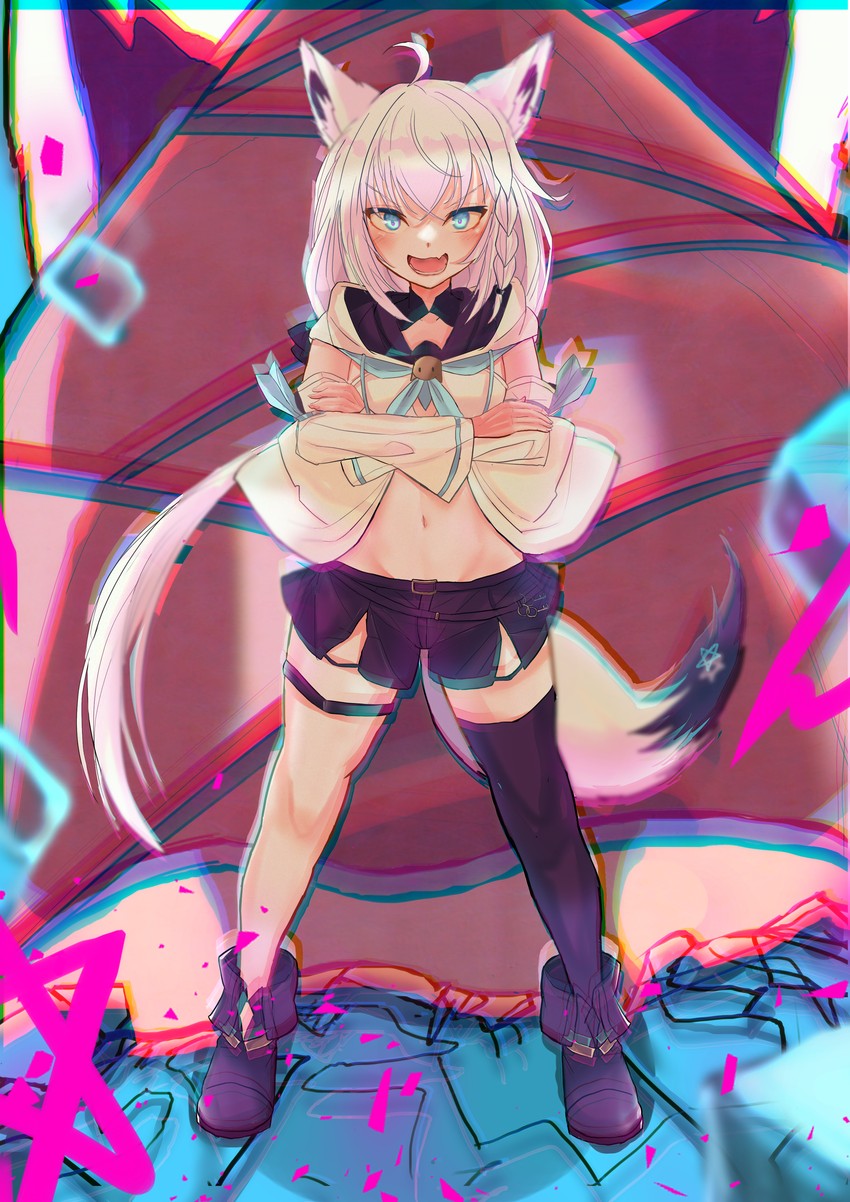 shirakami fubuki and oruyanke (hololive) drawn by matudo_yuu