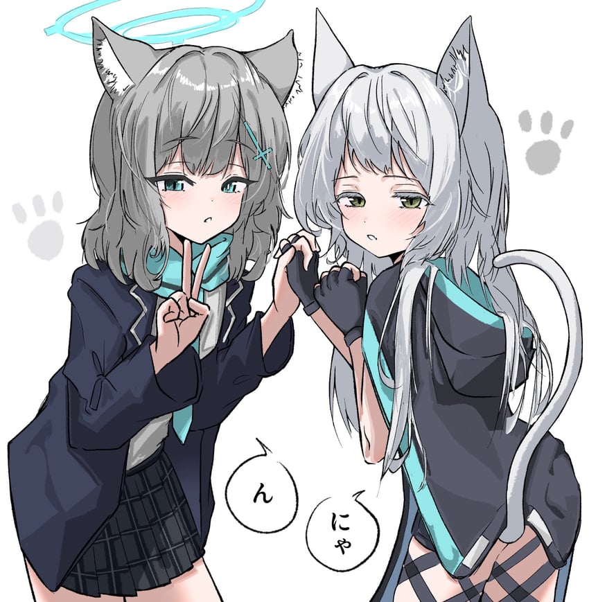 shiroko, rosmontis, and ogura yui (blue archive and 1 more) drawn by aseah