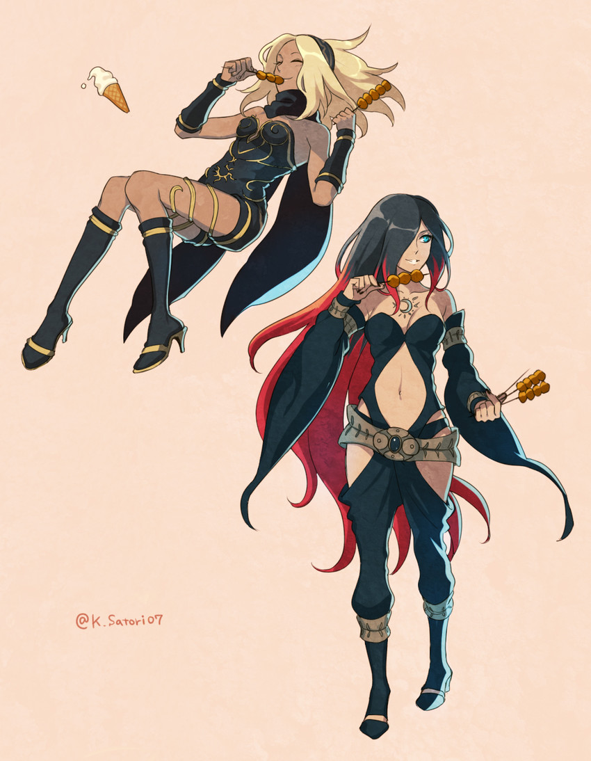 kitten and crow (gravity daze and 1 more) drawn by flaxvivi