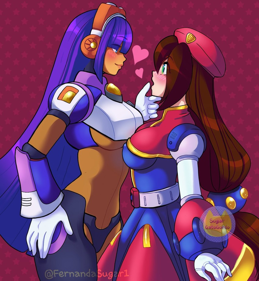 iris and layer (mega man and 1 more) drawn by fernandasugar1
