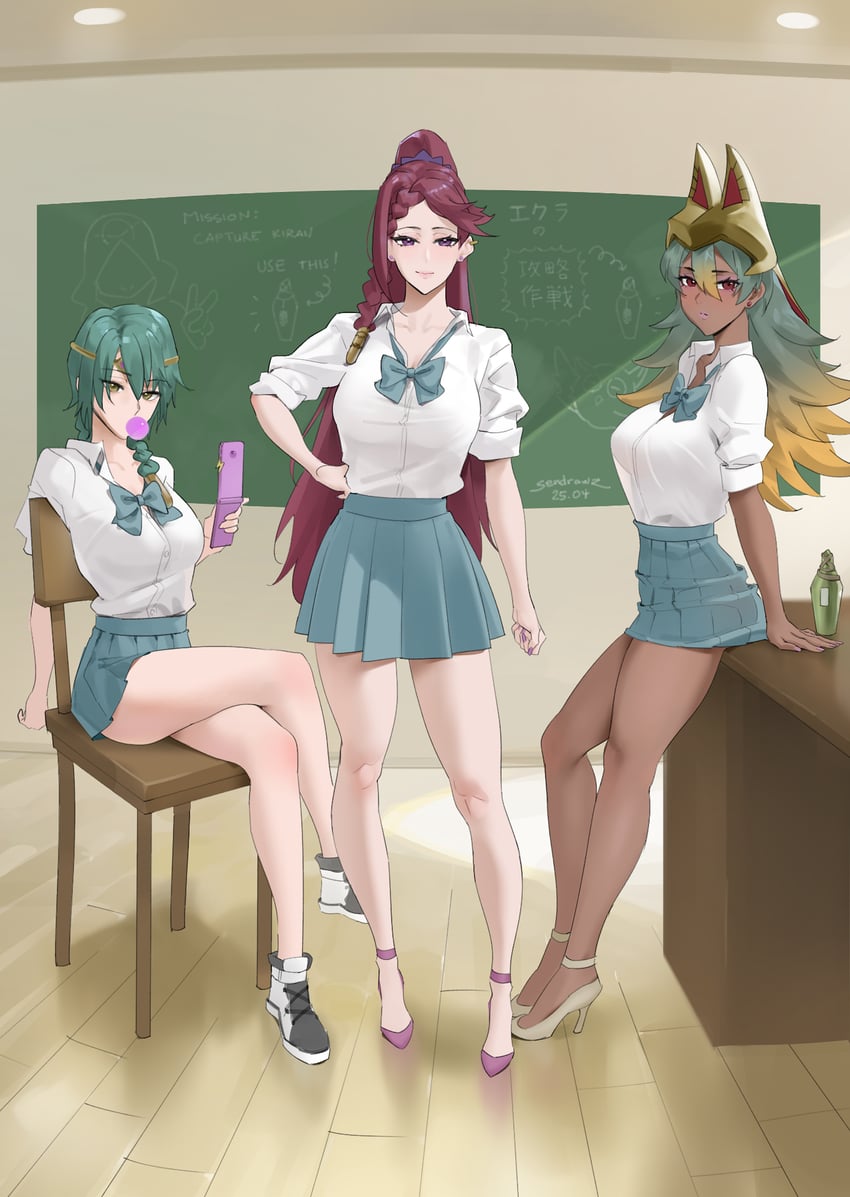 kiran, feh, laegjarn, loki, and thorr (fire emblem and 1 more) drawn by sendo_(sendrawz)