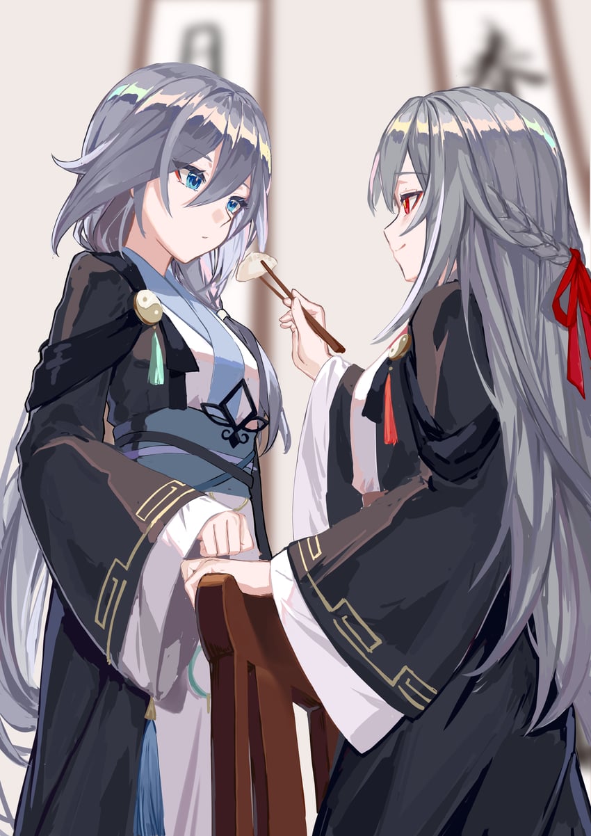 fu hua and herrscher of sentience (honkai and 1 more) drawn by liang_yu_ji_lai