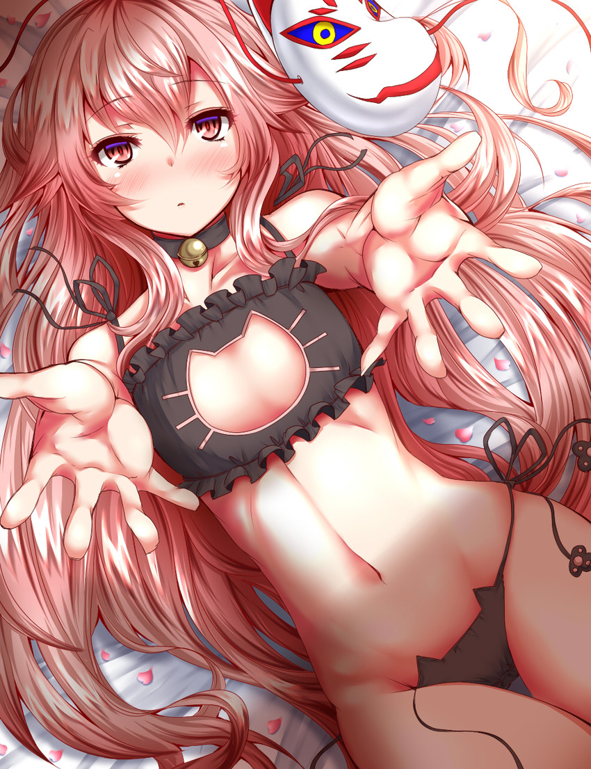 hata no kokoro (touhou) drawn by zan_(harukahime)