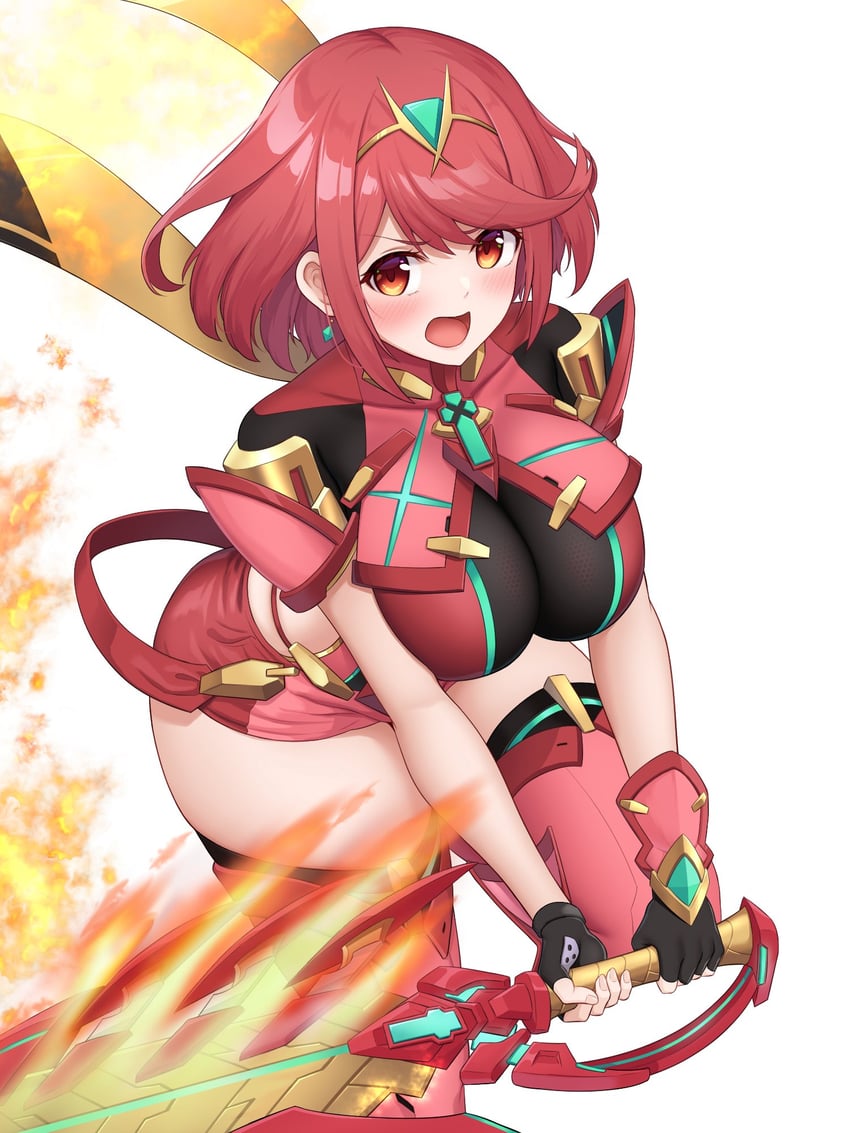 pyra (xenoblade chronicles and 1 more) drawn by reirall