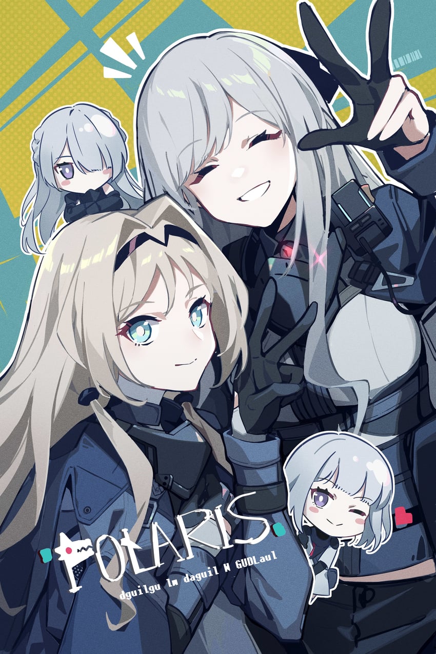 ak-12, an-94, rpk-16, and ak-15 (girls' frontline) drawn by jhcrow3