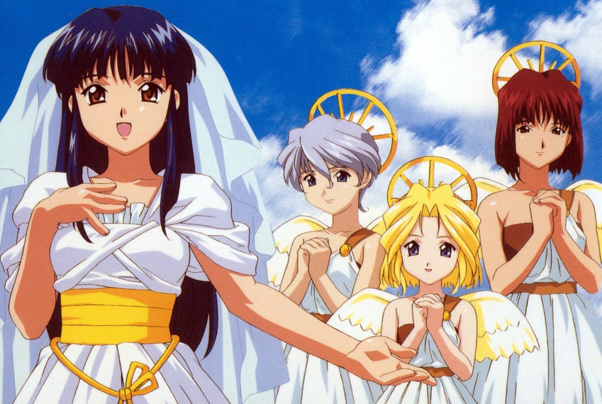 shinguuji sakura, kanzaki sumire, iris chateaubriand, and reni milchstrasse (sakura taisen and 1 more)