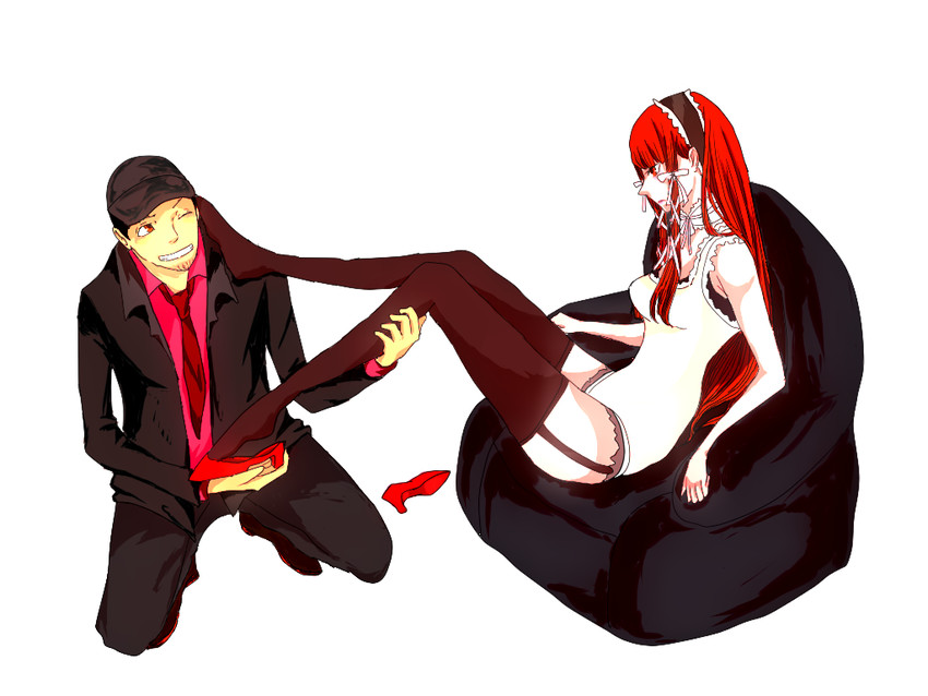 iori junpei and yoshino chidori (persona and 1 more) drawn by cait_sith_(artist)