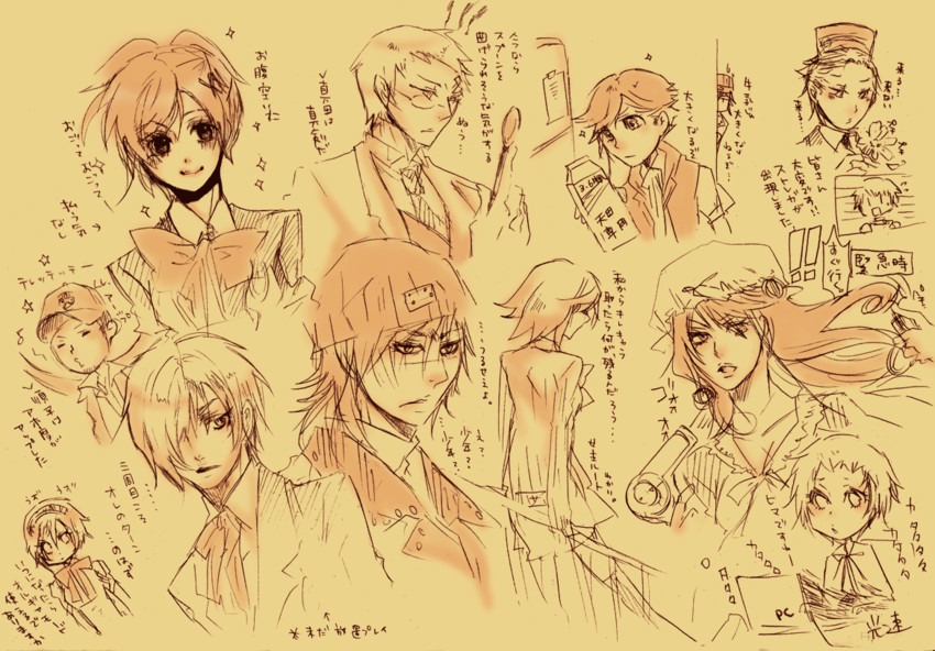 yuuki makoto, aigis, shiomi kotone, takeba yukari, kirijou mitsuru, and 6 more (persona and 2 more) drawn by to_(pixiv1355028)