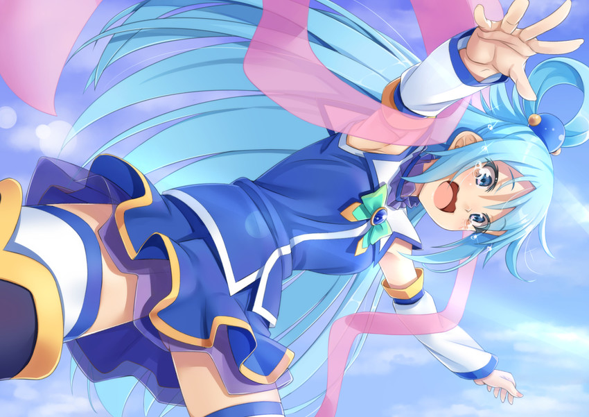 aqua (kono subarashii sekai ni shukufuku wo!) drawn by miri_(ago550421)