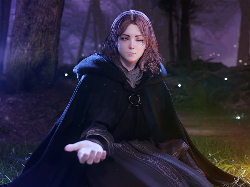melina (elden ring) drawn by clumsyneko