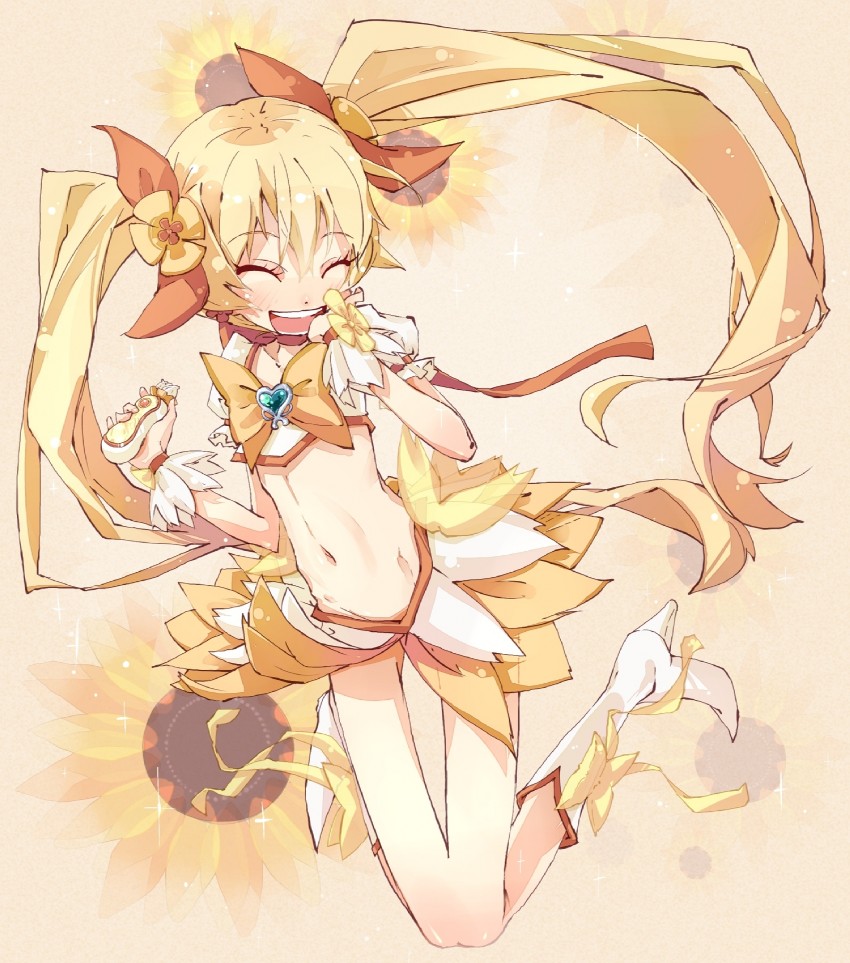 myoudouin itsuki and cure sunshine (precure and 1 more) drawn by hato_haru