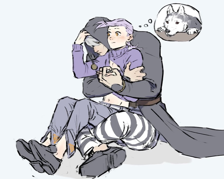vinegar doppio and risotto nero (jojo no kimyou na bouken and 1 more) drawn by koppe_666