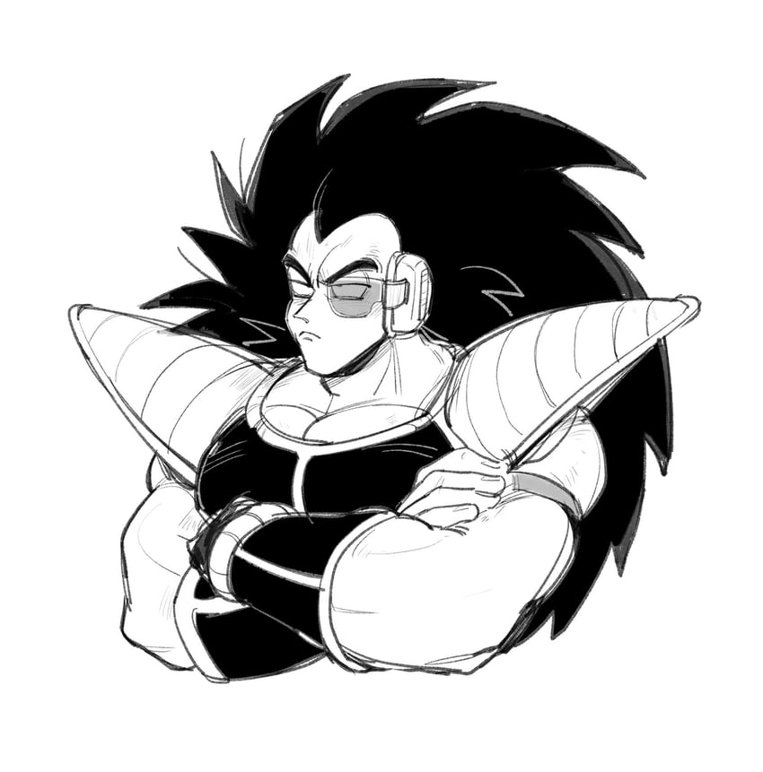 raditz (dragon ball and 1 more) drawn by camocat_(turlerad)