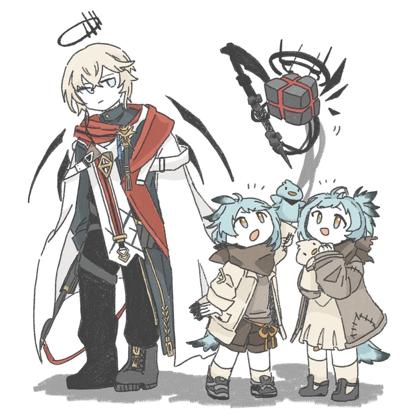 executor, executor the ex foedere, estara, and erendel (arknights) drawn by simesabakure04