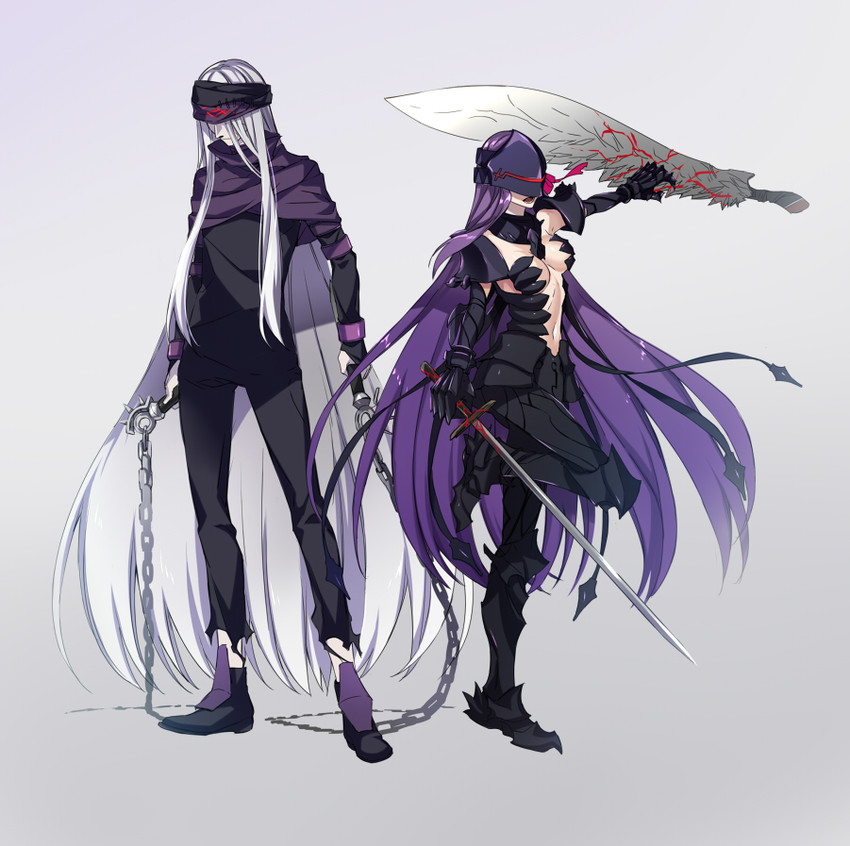 matou sakura, medusa, matou kariya, and berserker (fate and 1 more) drawn by ycco_(estrella)