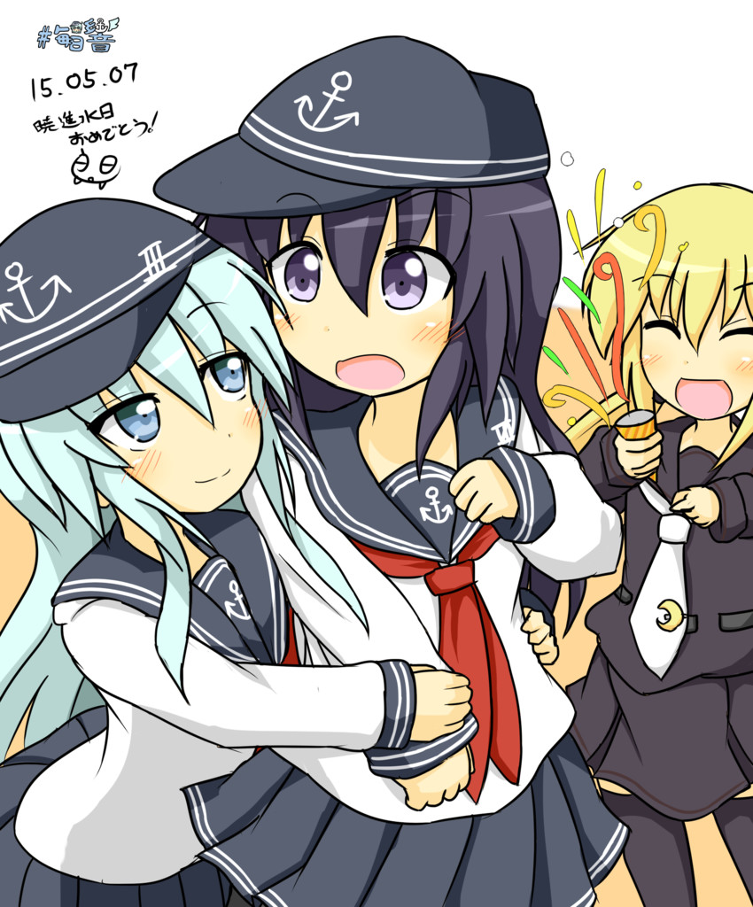 hibiki, akatsuki, and satsuki (kantai collection) drawn by goodsun_sunkumi