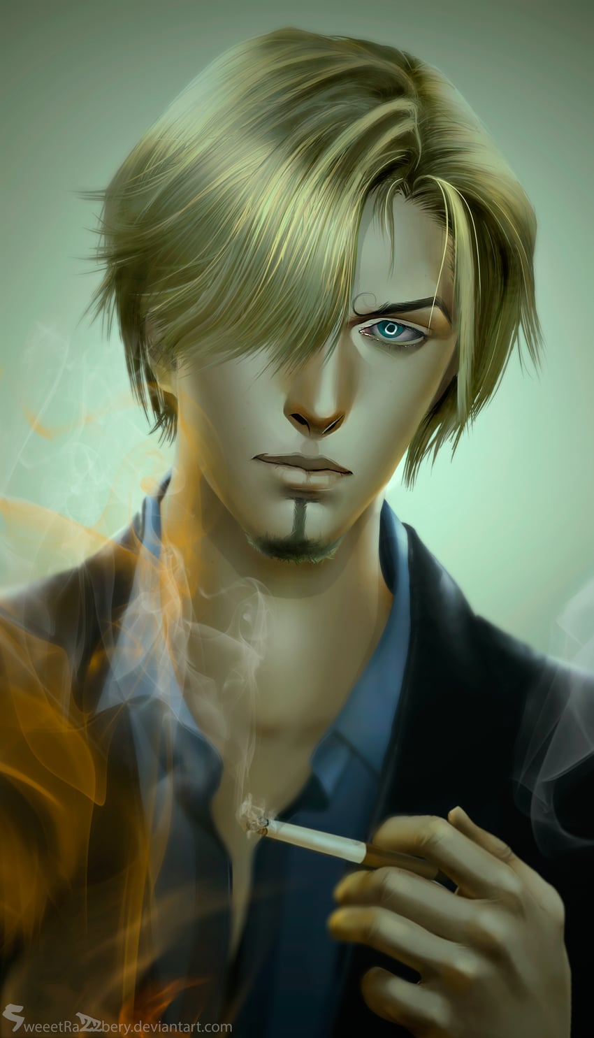 sanji (one piece) drawn by sweeetrazzbery