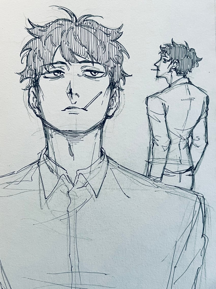 ha jinsung (original and 1 more) drawn by sincal1224
