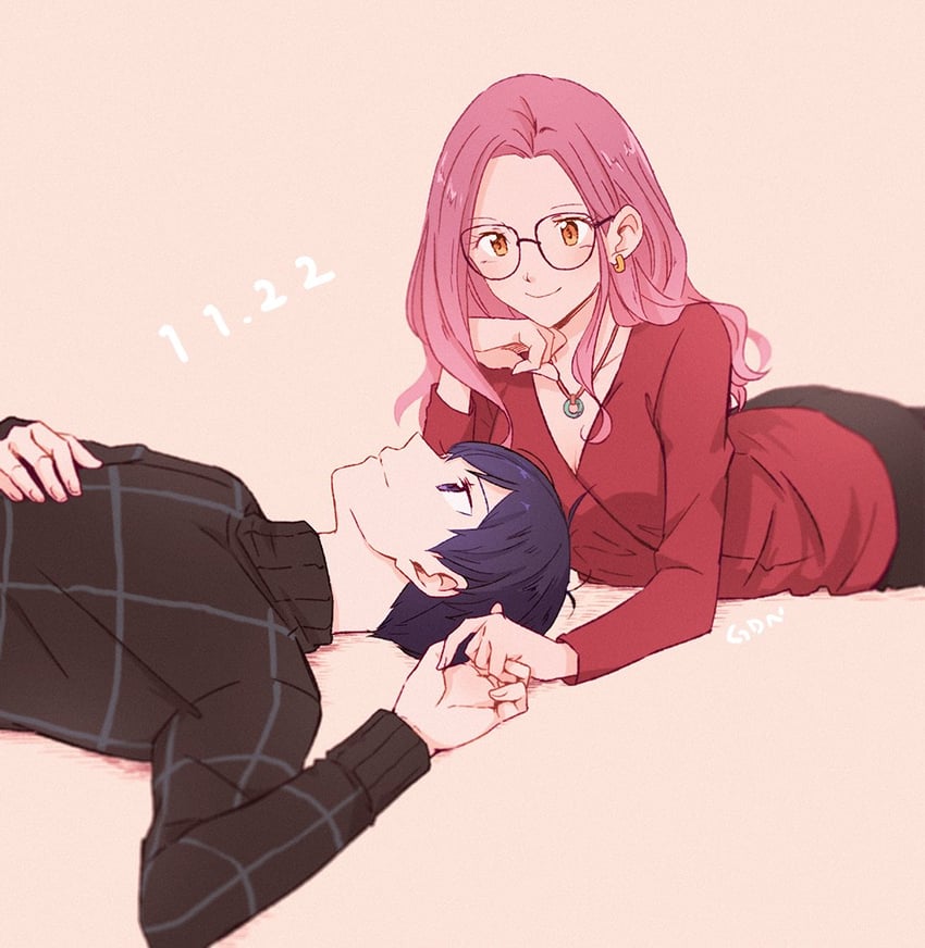 inoue miyako and ichijouji ken (digimon and 1 more) drawn by gdn0522