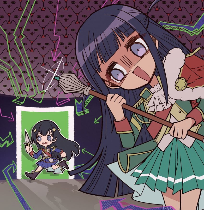 tsuyuzaki mahiru and kagura hikari (shoujo kageki revue starlight) drawn by kudach_i