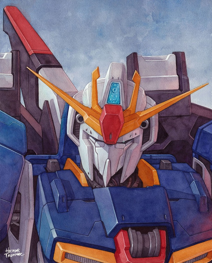zeta gundam (gundam and 1 more) drawn by hector_trunnec