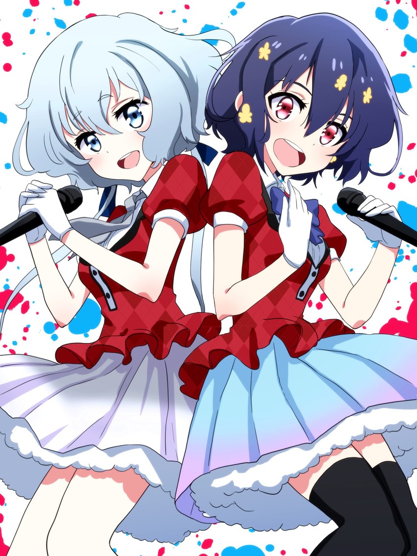 konno junko and mizuno ai (zombie land saga) drawn by run_p_(aveton)