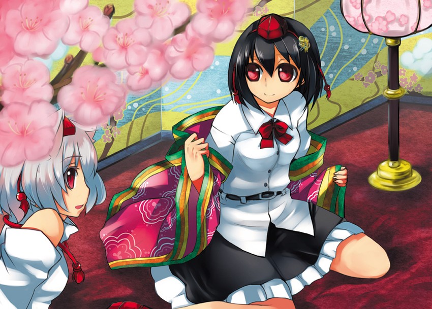 shameimaru aya and inubashiri momiji (touhou) drawn by sawamura_hikaru