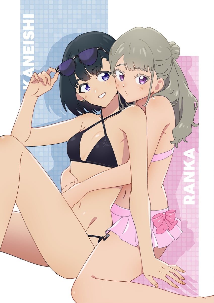 kaneishi and ranka (gridman universe and 1 more) drawn by nikonishi