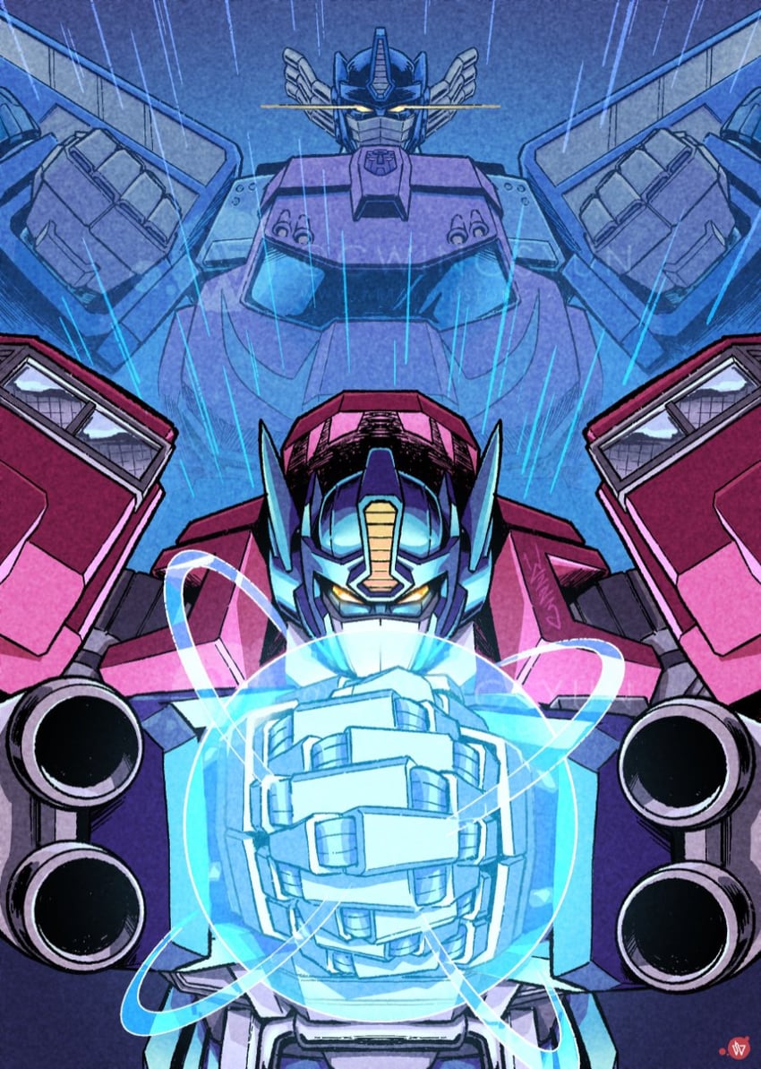optimus prime, convoy, and grand convoy (transformers and 2 more) drawn by winston_chan