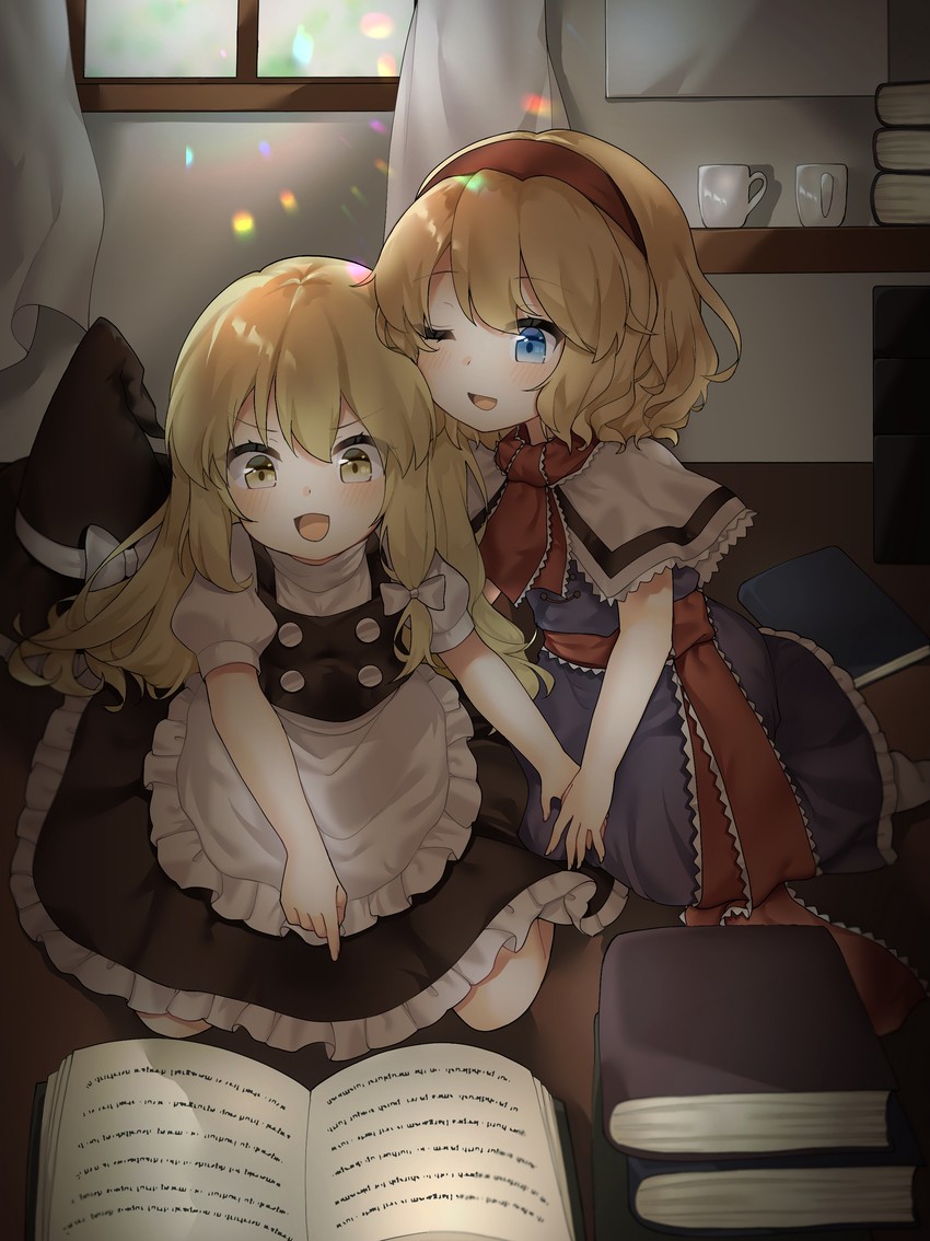 kirisame marisa and alice margatroid (touhou) drawn by juugou_taki