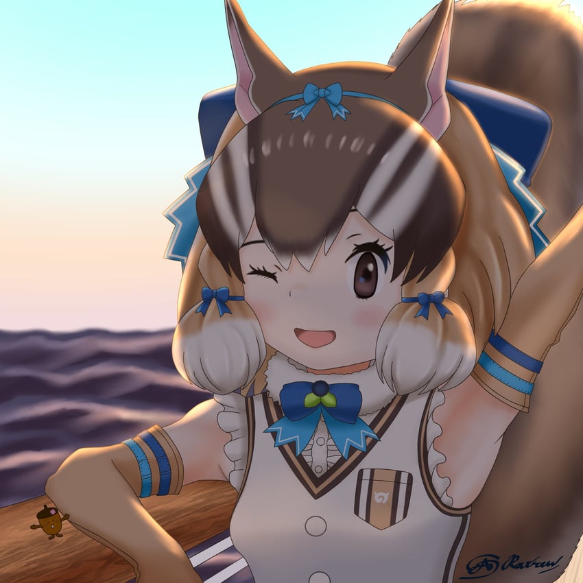 siberian chipmunk (kemono friends and 1 more) drawn by ratrenarms
