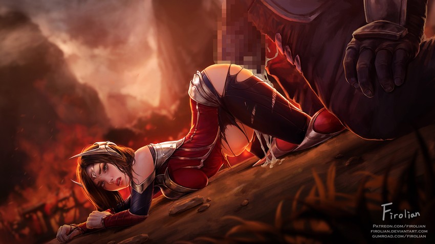 irelia and sion (league of legends) drawn by firolian