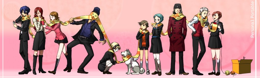 yuuki makoto, aigis, shiomi kotone, takeba yukari, kirijou mitsuru, and 6 more (persona and 2 more) drawn by kota_1122
