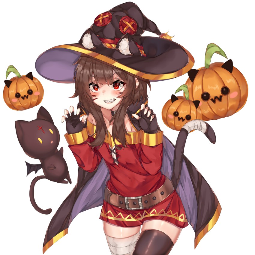 megumin and chomusuke (kono subarashii sekai ni shukufuku wo!) drawn by kanniiepan