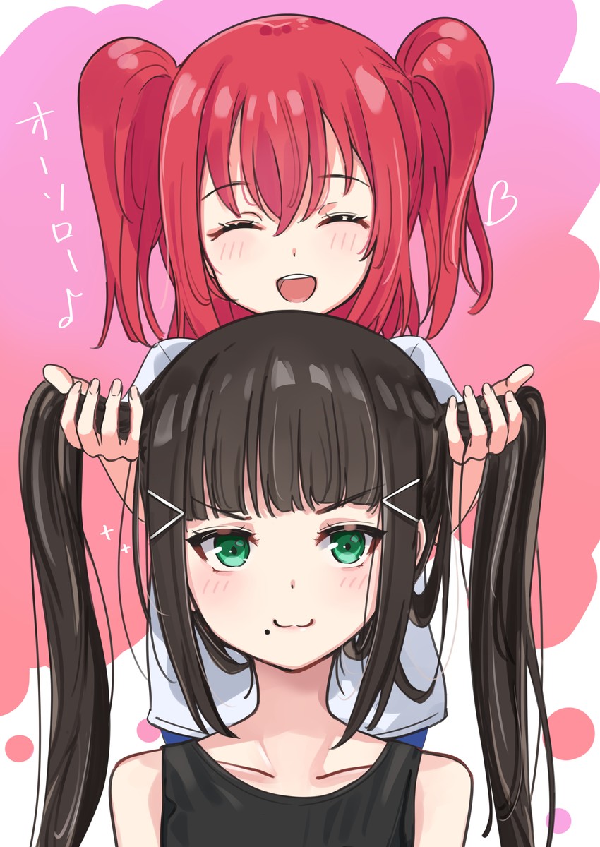 kurosawa dia and kurosawa ruby (love live! and 1 more) drawn by anbasa_(amaneyuz13)
