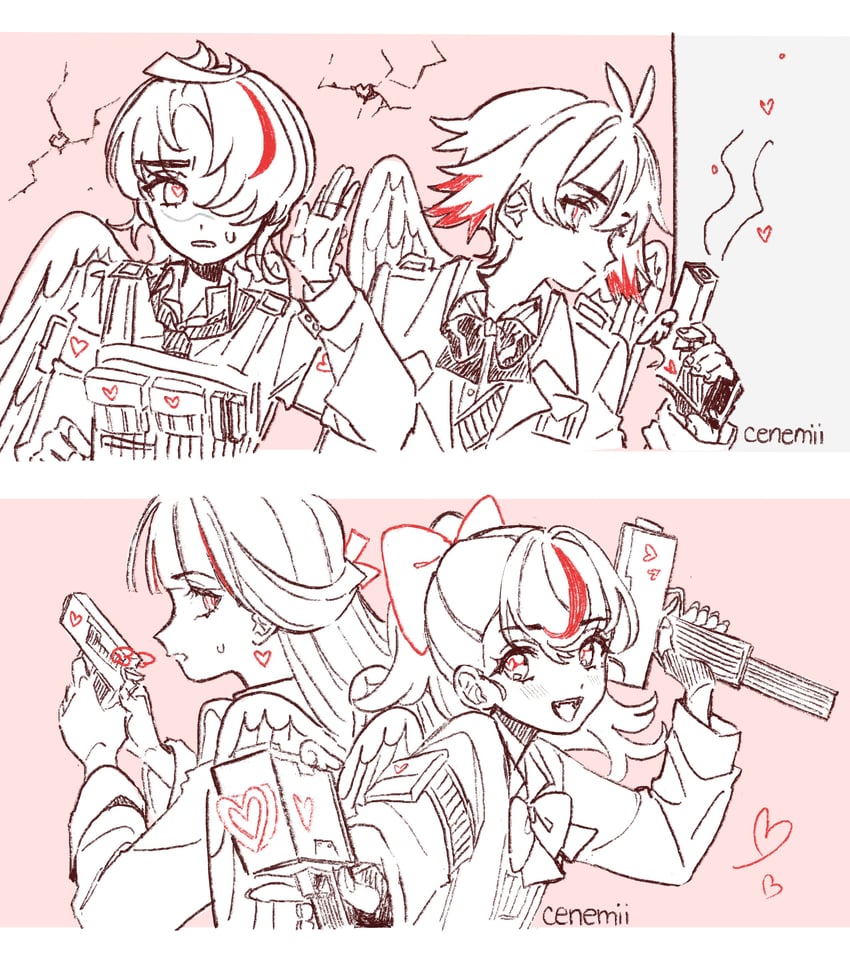 nekoyashiki yuki, inukai komugi, yuunagi tsubasa, and toyama daifuku (precure and 2 more) drawn by cenemii