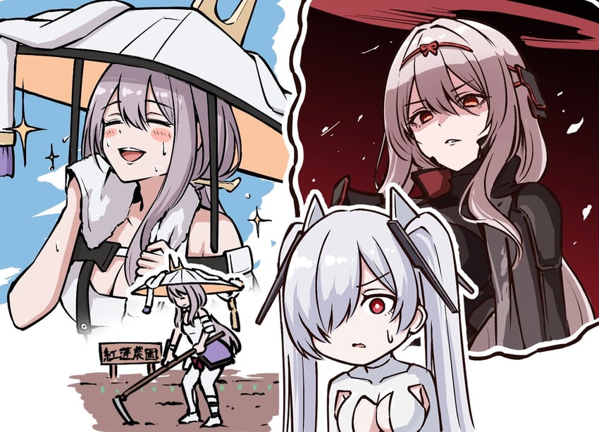 cinderella and scarlet (goddess of victory: nikke) drawn by oishicurryya