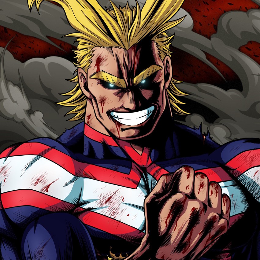 all might (boku no hero academia) drawn by studio_viga