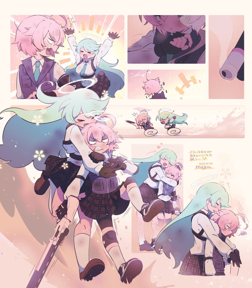 hoshino and yume (blue archive) drawn by tama_(tm_suac)