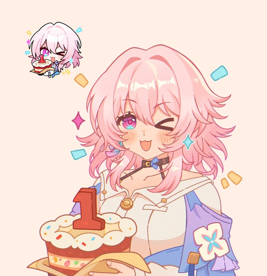 march 7th (honkai and 1 more) drawn by miiho